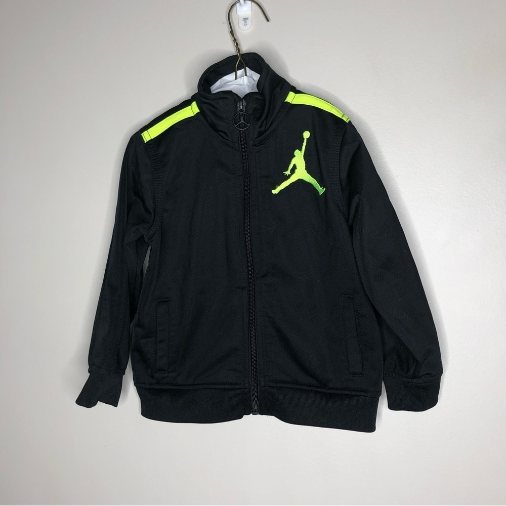 Nike Air Jordan Boys Zip Front High Collar Sweat Shirt SZ 24M - Picture 2 of 13